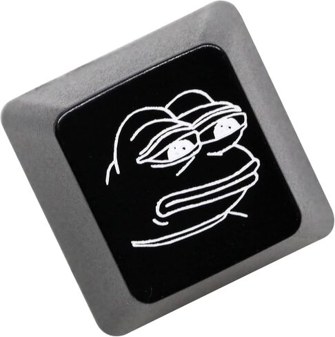 KPREPUBLIC تألق مبتكر من خلال أغطية المفاتيح ABS محفورة بإضاءة خلفية سوداء وحمراء r1 ESC Sad Frog THX meme Internet Trends (أسود ESC SadFrog x1) in Saudi Arabia