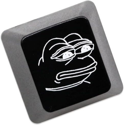 KPREPUBLIC تألق مبتكر من خلال أغطية المفاتيح ABS محفورة بإضاءة خلفية سوداء وحمراء r1 ESC Sad Frog THX meme Internet Trends (أسود ESC SadFrog x1) in Saudi Arabia