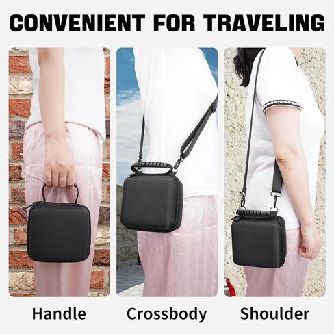 حافظة كاميرا لكاميرا Fujifilm Instax Mini 11 / Mini 12 / Mini 40 / Mini 99، حقيبة حمل واقية للتخزين مع حزام كتف قابل للإزالة وقابل للتعديل، أسود in Kuwait