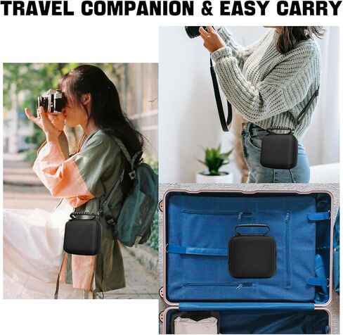 حافظة كاميرا لكاميرا Fujifilm Instax Mini 11 / Mini 12 / Mini 40 / Mini 99، حقيبة حمل واقية للتخزين مع حزام كتف قابل للإزالة وقابل للتعديل، أسود in Kuwait