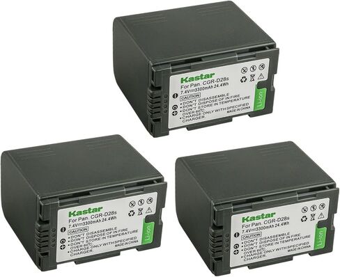 استبدال بطارية Kastar 4-Pack CGR-D28 لباناسونيك PV-DV201، PV-DV202، PV-DV203، PV-DV221، PV-DV351، PV-DV400، PV-DV400K، PV-DV401، PV-DV402، PV-DV600 ، كاميرا PV-DV600K، PV-DV601، PV-DV602 in Saudi Arabia