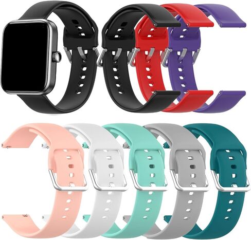 RuenTech Compatible with FITVII HM57 HM78 & Morepro HM78 Smart Watch Bands, Replacement Flexible Silicone Bands for FITVII HM57 HM78 & Morepro HM78 1.83'' Smartwatch in Saudi Arabia
