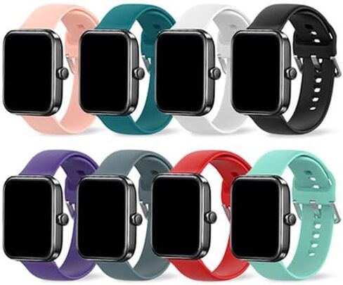 RuenTech Compatible with FITVII HM57 HM78 & Morepro HM78 Smart Watch Bands, Replacement Flexible Silicone Bands for FITVII HM57 HM78 & Morepro HM78 1.83'' Smartwatch in Saudi Arabia