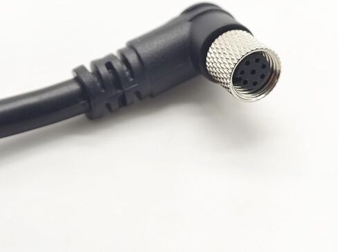 M8 8 Pin Female Connector Cable, A Code Right Angle Molding Cable Female Aviation Sensor Electrical PVC Cable Industrial Molded Cable AWG24（1Meter） in Saudi Arabia