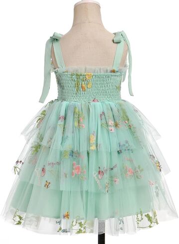 IBTOM CASTLE Baby Girls Tutu Dress Sleeveless Backless Princess Tulle Birthday Party Dresses Sequin Ruffle Summer Sundress in Saudi Arabia