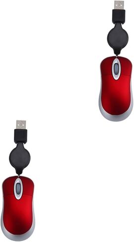 OSALADI 3pcs Mini USB Wired Mouse,Travel USB Optical Mouse,Retractable Cable Laptop Mouse for PC Desktop Mouse Notebook Computer in Saudi Arabia