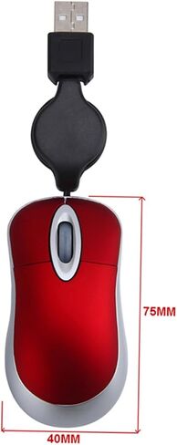 OSALADI 3pcs Mini USB Wired Mouse,Travel USB Optical Mouse,Retractable Cable Laptop Mouse for PC Desktop Mouse Notebook Computer in Saudi Arabia
