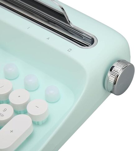 Typewriter Mechanical Gaming Keyboard, 104 Keys BT5.0 Retro Tablet Keyboard with Large Slot, for Smart Phone Laptop (Mint Green) in Saudi Arabia