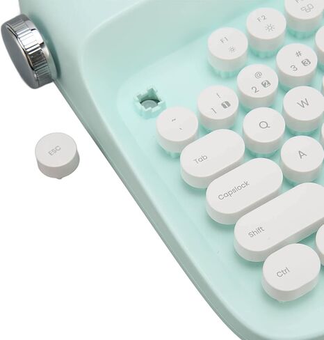 Typewriter Mechanical Gaming Keyboard, 104 Keys BT5.0 Retro Tablet Keyboard with Large Slot, for Smart Phone Laptop (Mint Green) in Saudi Arabia