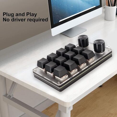 VBESTLIFE Customized Knobs Red Switch Macro Keyboard Plug and Play USB Keypad, Improve Work Efficiency (6 Keys with 1 Knob) in Saudi Arabia