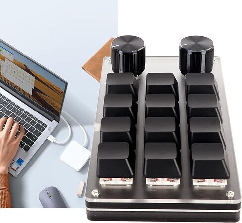 VBESTLIFE Customized Knobs Red Switch Macro Keyboard Plug and Play USB Keypad, Improve Work Efficiency (6 Keys with 1 Knob) in Saudi Arabia