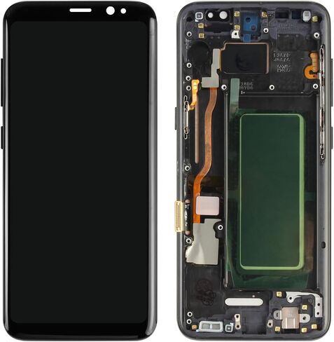 شاشة OLED بديلة لهاتف Samsung Galaxy S8 LCD لشاشة G950FD G950W G950S G950K G950L G9500 مجموعة محول رقمي لشاشة تعمل باللمس مع أجزاء إصلاح + واقي شاشة (أسود مع إطار) in Saudi Arabia
