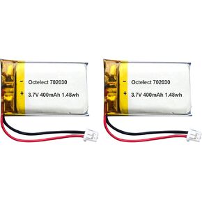 Octelect 3.7v lithium ion battery 400mah 702030