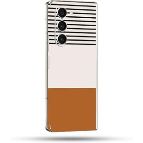 MightySkins Skin Compatible with Samsung Galaxy Z Fold 5 Full Wrap - Neutral Stripes | Protective, Durable, and Unique Vinyl Decal wrap Cover | Easy to Apply & Change Styles | Made in The USA