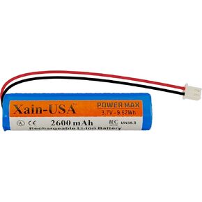 3.7V 2600mAh JST-PH2.0mm 2-Pin Rechargeable Li-Ion Battery Pack