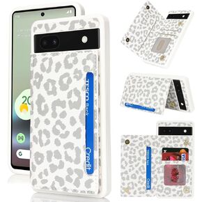 iCoverCase for Google Pixel 6a Case with Card Holder, Pixel 6a Wallet Phone Case for Women Men [RFID Blocking] PU Leather Protective Wallet Case for Pixel 6a (Dark Blue)
