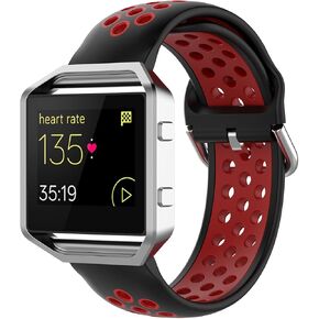 Band Compatible with Fitbit Versa/Versa 2/Versa Lite/Versa Blaze Watch Band,Soft Silicone Waterproof Breathable Sport Watch Strap Replacement Wristband