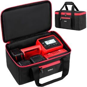 Air Compressor Bag Compatible with Milwaukee M18 Inflator 2848-20/2771-20, Air Pump Carrying Case Fits for Milwaukee Tools Accessories,Tire Inflator Holder for Battery Pack 18V 3.0-9.0 Ah (Case Only)