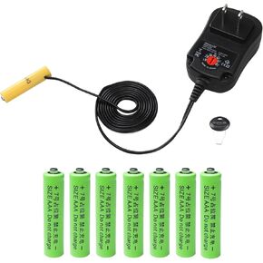 Battery Eliminator Replacement Kit Adjustable AC Power Supply Adapter (AA)