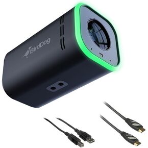 كاميرا BirdDog MAKI Ultra Box مع مجموعة تكبير 20x (أسود) مع كابل HDMI بطول 6 بوصات وكابل USB 2.0 بطول 6 أقدام، BDMKU20XB