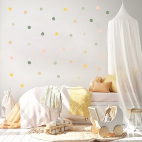 Decalcomania Irregular Black Dots Wall Decals - Set of 216 Small Dalmation Dot Wall Stickers for Classroom Bedroom Living Room Nursery Bathroom Decor Removable Peel and Stick Indoor Wall Decor