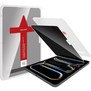SaharaCase Easy Apply Tempered Glass Screen Protector for Apple iPad Pro (M4) 13" 2024 - Tempered Glass Material, Scratch-Resistant Design, Anti-Fingerprint Repelling Technology, Bubble-Free Installation - Privacy
