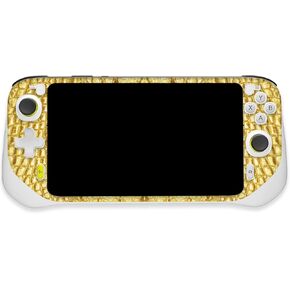 MightySkins Carbon Fiber Skin Compatible with Logitech G Cloud Gaming Handheld - Golden Croc | Protective, Durable Textured Carbon Fiber Finish | Easy to Apply | Made in The USA