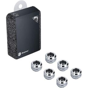 Bitspower G1/4" to Enhance Multi-Link Fitting for 12mm OD Rigid Tubing, Deluxe White, 6-pack