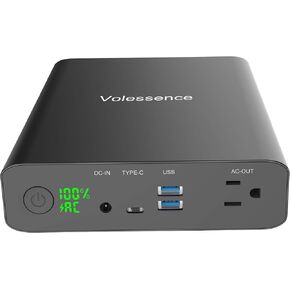 AC Outlet Portable Laptop Power Bank, Volessence 60000mAh 130W Travel Laptop Charger & External Battery Pack for Laptop, Drone, Projector and More