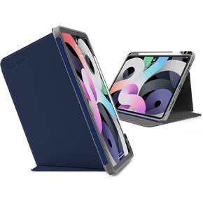 tomtoc Vertical Case for 2024 11 Inch iPad Air M2, 10.9 Inch iPad Air 5th/4th Gen, Protective iPad Case with iPad Pencil Holder, Magnetic Kickstand for 3 Use Modes
