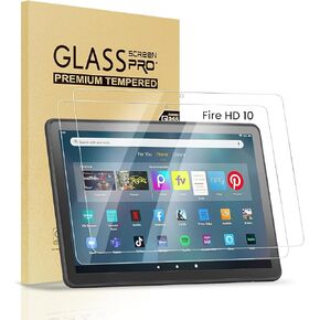 Screen Protector for Amazon Fire HD 10 Kids and Fire HD 10 Kids Pro Tablet 10.1 inch/Fire HD 10 (13th/11th Generation)/Fire HD 10 Plus,Anti-Fingerprints Ultra Sensitive HD Tempered Glass(2 Pack)