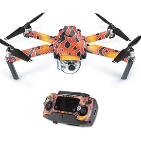 MightySkins Glossy Glitter Skin for DJI Mavic Pro Quadcopter Drone - Hot Flames | Protective, Durable High-Gloss Glitter Finish | Easy to Apply, Remove, and Change Styles | Made in The USA