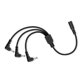GINTOOYUN DC power 1 Female to 3 Male Splitter Cable DC 5.5mm x 2.1mm 1 Female to 3 90 Degree Male Adapter Cable Splitter Extension Cable for CCTV Security Camera,DVR,LED Strip Light Etc 0.7m