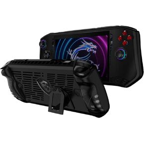 Protective Cover Case Compatible with Msi Claw,Soft TPU Protector Cover Shell with Kickstand for Msi Claw Handheld Console-Black