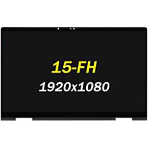 Screen Replacement 15.6" for HP Envy x360 2-in-1 15-fh 15-fh0000 15-fh0xxx 15-fh0013dx 15-fh0023dx 15-fh0097nr FHD 1920x1080 1080P LED LCD Touch Screen Display (Non-OLED Type Black Bezel)