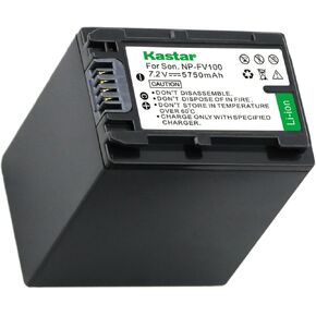 Kastar 4-Pack NP-FH100 Battery Replacement for Sony HDR-HC3, HDR-HC38, HDR-HC48, HDR-HC5, HDR-HC62, HDR-HC7, HDR-HC9, HDR-HC96, HDR-SR10, HDR-SR100, HDR-SR11, HDR-SR12, HDR-SR200, HDR-SR220 Camera
