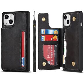 Cavor for iPhone 13 Case with Card Holder,iPhone 13 Wallet Case for Women,iPhone 13 Case Magsafe,Phone Case iPhone 13 Magnetic Case,Leather Shockproof Zipper Cover-Beige
