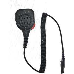 6 Pin Speaker Microphone IP65 Waterproof Shoulder Mic 3.5 Jack for Motorola Ailunce dmr Ham Radio ha1g hd1 hd-1 gp328plus ex500 for Retivise nr30 rt29 rt29d rb47 rt89 rb23 rt68 (Dark Brown)