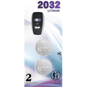 (2 Pack) CR2032 Remote Key FOB Battery OEM Replacement for Subaru (FHYQ14AHX or 2AOKM-SB4) fits 2017-2021 case Shell Cover Ascent Crosstrek Forester Impreza Legacy Outback CVT STI WRX Smart