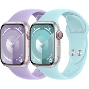 Sport Bands for Apple Watch Band 40mm 41mm 45mm 44mm 49mm iWatch band 38mm 42mm Women/Men,Soft Silicone Strap wristband for Apple watch series 9/8/7/6/5/4/3/2/SE/Ultra/Ultra 2 49 40 44 38 42 41 45 mm