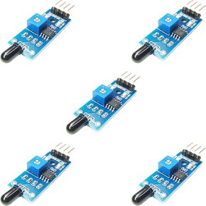 Infrared Fire Sensor for Arduino, ESP32, ESP8266, Raspberry Pi, 5 Pieces