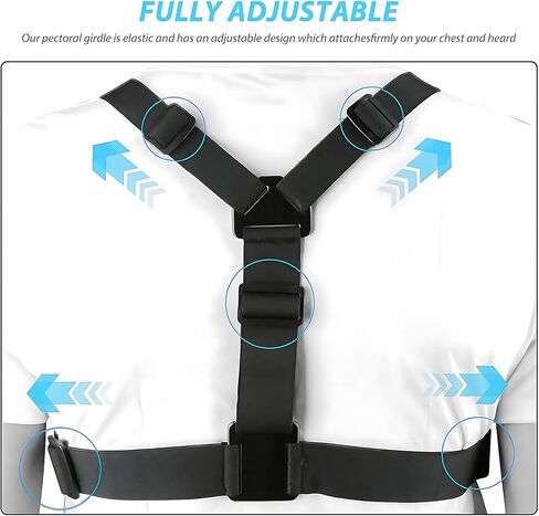 Adjustable Chest Mount Harness for Insta360 X4 X3 X2 X ACE Pro ONE RS R GO 2 3, Chest Strap Body Mount Accessories Compatible with Gopro Hero Series and DJI Osmo Action 2 3 4 Cameras Attachments in Kuwait