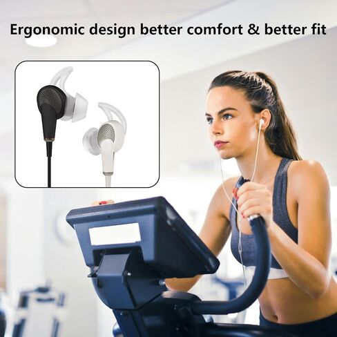 Silicone Replacement Earbud Tips Earbud Covers Compatible with Bose QC20 QC20i SoundSport SIE2i IE2 IE3 Headphone Earbud Rubber Tips Ear Tips 3 Pairs S M L in Saudi Arabia