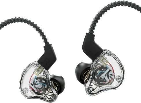 سماعة أذن KBEAR KS1، سماعات رأس سلكية ستيريو داخل الأذن، سماعة رأس ديناميكية داخل الأذن بدائرة مغناطيسية مزدوجة، كابل قابل للفصل لإلغاء الضوضاء عالي الدقة in Kuwait