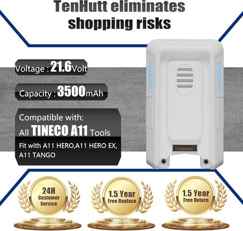 بطارية بديلة 3.5 أمبير في الساعة لجهاز Tineco A11 Hero وA11 Pet EX وA11 Tango، بطارية بديلة للمكنسة الكهربائية اللاسلكية (21.6 فولت) in Kuwait