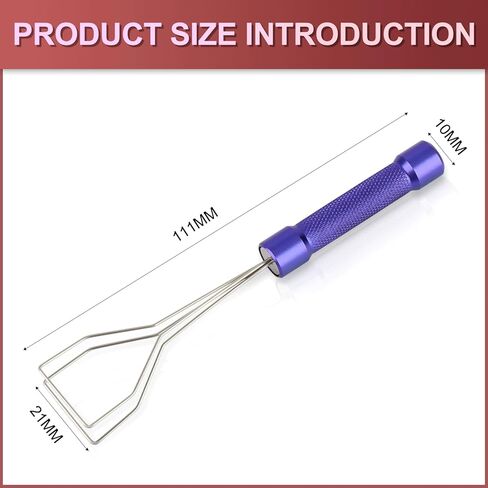 YIMAGUJRX Keycap Puller، أداة إزالة لوحة المفاتيح، أداة سحب المفاتيح لأغطية مفاتيح لوحة المفاتيح الميكانيكية، مصنوعة من سبائك الألومنيوم (JR-KP-V3، بنفسجي) in Kuwait