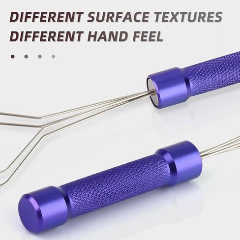 YIMAGUJRX Keycap Puller، أداة إزالة لوحة المفاتيح، أداة سحب المفاتيح لأغطية مفاتيح لوحة المفاتيح الميكانيكية، مصنوعة من سبائك الألومنيوم (JR-KP-V3، بنفسجي) in Kuwait