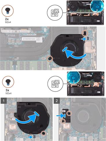 Deal4GO Right Side Graphics GPU Cooling Fan DJH35 0DJH35 EG50050S1-CG00-S9A Replacement for Dell XPS 15 9500 9510 Precision 5550 5560 in Saudi Arabia