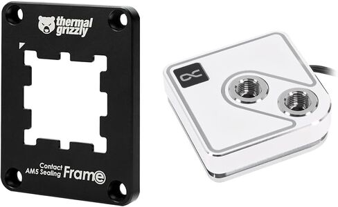 Alphacool Core 1 Aurora CPU Water Block and Thermal Grizzly AM5 حزمة إطار إغلاق الاتصال، أسود in Saudi Arabia