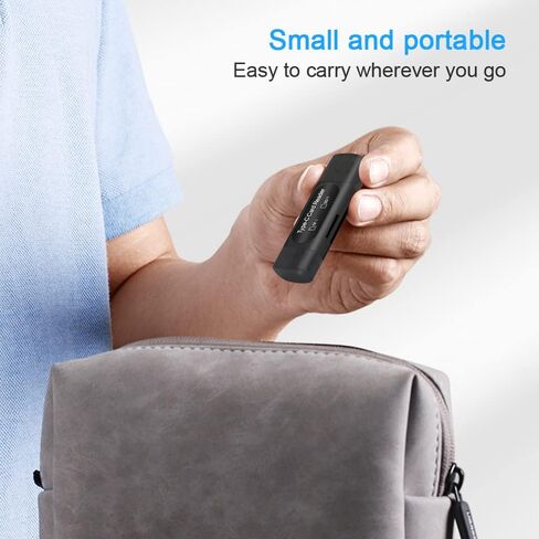 قارئ بطاقات LEIZHAN USB Micro SD، 4 في 1 نوع C/USB A إلى SD/Micro SD/SDXC/SDHC محول بطاقة، قارئ بطاقة ذاكرة بفتحة بطاقة مزدوجة، متوافق مع أجهزة الكمبيوتر الشخصية وأجهزة MacBook وGalaxy والكمبيوتر اللوحي وهواوي والمزيد in Kuwait